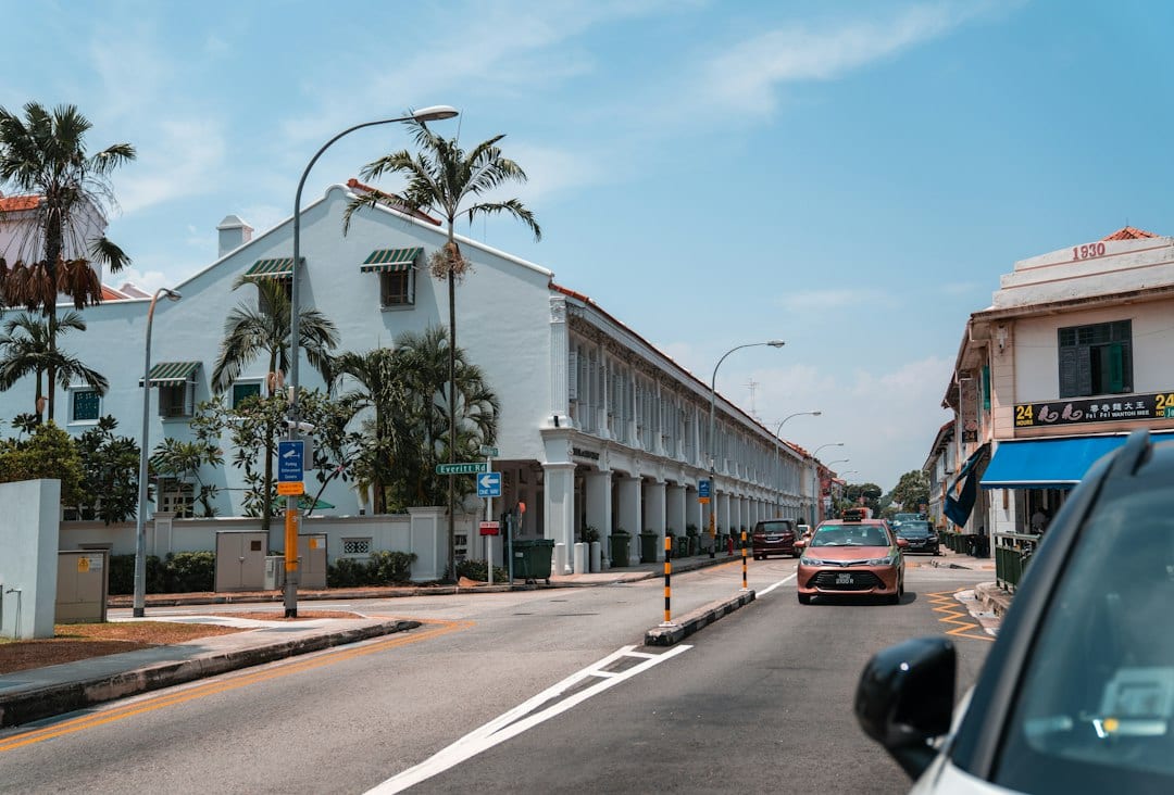 Residential streetscape along Upper East Coast Road, District 16, Singapore